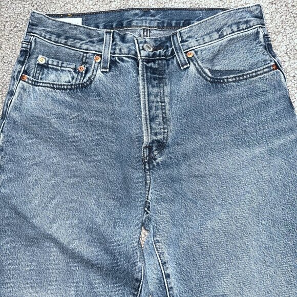 Levi's Women's Straight Leg Jeans - Dark Blue - Picture 2 of 12